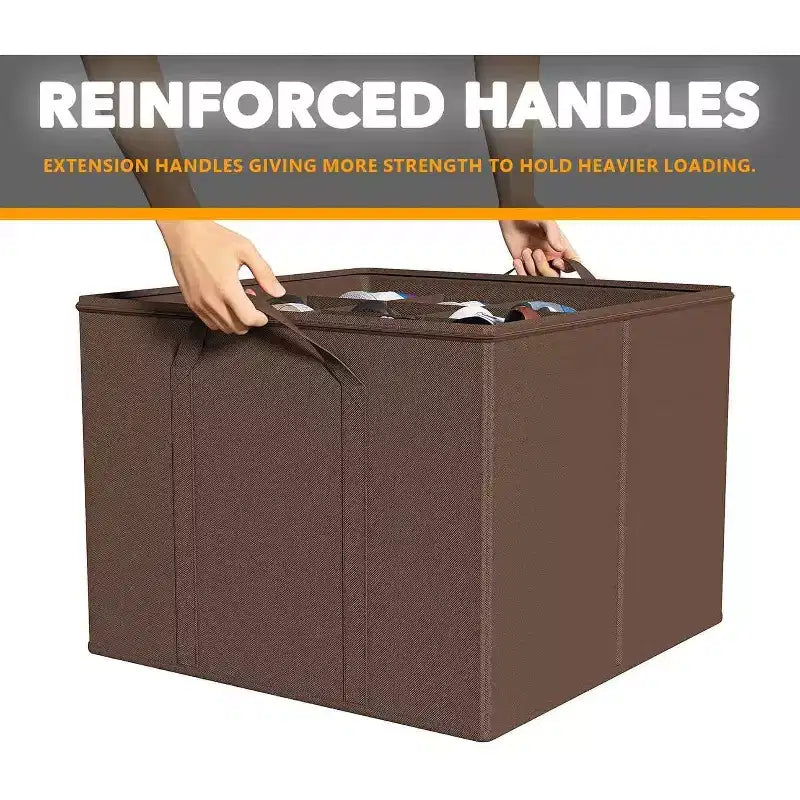 Lot de 2 boîtes de rangement à chaussures pour placard, bacs de rangement à chaussures pliables avec séparateurs réglables