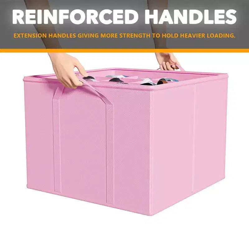 Lot de 2 boîtes de rangement à chaussures pour placard, bacs de rangement à chaussures pliables avec séparateurs réglables