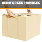 Lot de 2 boîtes de rangement à chaussures pour placard, bacs de rangement à chaussures pliables avec séparateurs réglables