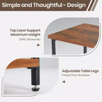 Table d'appoint à 3 niveaux avec pieds réglables - Table de chevet et d'appoint pour petits espaces
