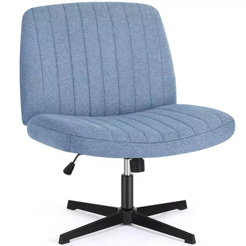 Fauteuil de bureau ergonomique à hauteur réglable en tissu avec piètement croisé