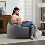 Fauteuil Poire de Luxe en Velours Fourrure Ultra Douce avec Mousse à Mémoire de Forme Haute Densité pour Adultes Canapé Paresseux en Peluche avec Éponge Amovible Douillette