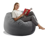 Fauteuil Poire de Luxe en Velours Fourrure Ultra Douce avec Mousse à Mémoire de Forme Haute Densité pour Adultes Canapé Paresseux en Peluche avec Éponge Amovible Douillette