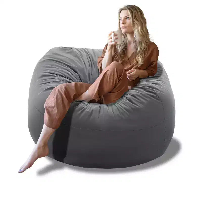 Fauteuil Poire de Luxe en Velours Fourrure Ultra Douce avec Mousse à Mémoire de Forme Haute Densité pour Adultes Canapé Paresseux en Peluche avec Éponge Amovible Douillette