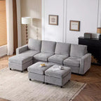 Canapé sectionnel modulaire 7 pièces, canapés et sofas modulaires sectionnels avec rangement pour le salon
