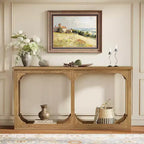 Console avec rangement, table de canapé de 160 cm de style fermier pour entrée de salon, couloir, hall d'entrée