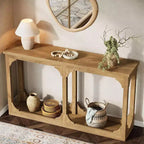 Console avec rangement, table de canapé de 160 cm de style fermier pour entrée de salon, couloir, hall d'entrée