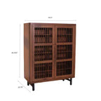 Meuble à chaussures en bois à 6 niveaux avec portes persiennes, étagère à chaussures réglable, organisateur de chaussures multi-scènes pour entrée, couloir, placard, salon.
