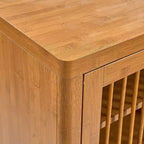 Meuble à chaussures en bois à 6 niveaux avec portes persiennes, étagère à chaussures réglable, organisateur de chaussures multi-scènes pour entrée, couloir, placard, salon.