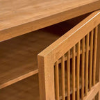 Meuble à chaussures en bois à 6 niveaux avec portes persiennes, étagère à chaussures réglable, organisateur de chaussures multi-scènes pour entrée, couloir, placard, salon.