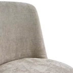 Chaise de salle à manger Ilona moderne en chenille et bois d'hévéa (paquet de 2)