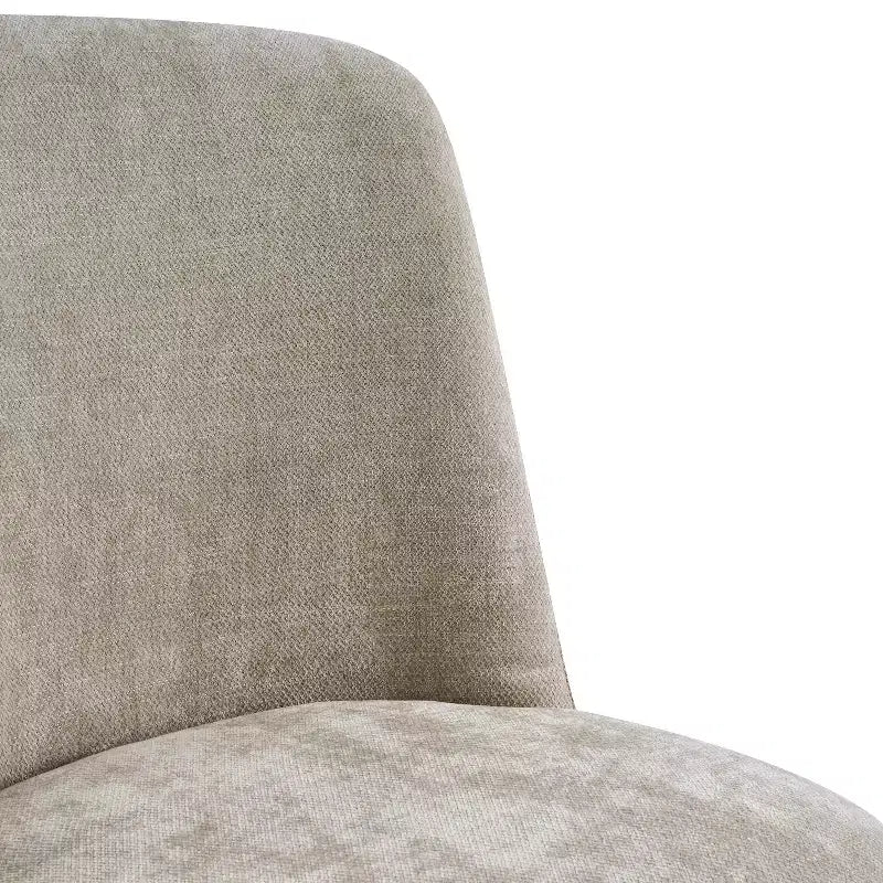 Chaise de salle à manger Ilona moderne en chenille et bois d'hévéa (paquet de 2)