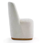 Chaise de salle à manger Ilona moderne en chenille et bois d'hévéa (paquet de 2)