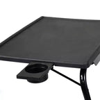 Table pour ordinateur portable réglable en hauteur et en angle, bureau pliable avec porte-gobelet, bureau léger pour canapé, lit, bureau, noir