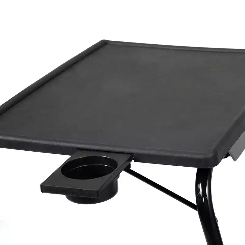 Table pour ordinateur portable réglable en hauteur et en angle, bureau pliable avec porte-gobelet, bureau léger pour canapé, lit, bureau, noir