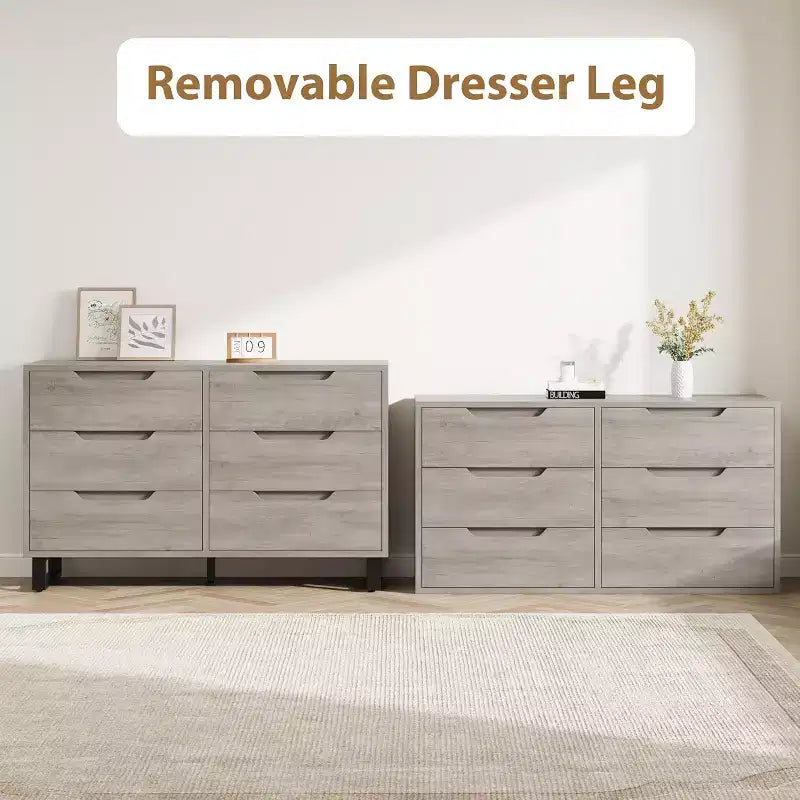 Commode 7 tiroirs pour chambre, Table à langer de 140 cm de large, Tiroir horizontal non intégré avec rangement, Placard en bois pour salon, couloir, entrée