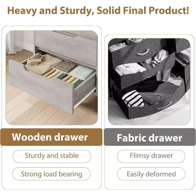 Commode 7 tiroirs pour chambre, Table à langer de 140 cm de large, Tiroir horizontal non intégré avec rangement, Placard en bois pour salon, couloir, entrée