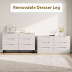 Commode 7 tiroirs pour chambre, Table à langer de 140 cm de large, Tiroir horizontal non intégré avec rangement, Placard en bois pour salon, couloir, entrée