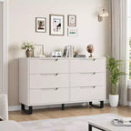 Commode 7 tiroirs pour chambre, Table à langer de 140 cm de large, Tiroir horizontal non intégré avec rangement, Placard en bois pour salon, couloir, entrée