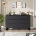 Commode 7 tiroirs pour chambre, Table à langer de 140 cm de large, Tiroir horizontal non intégré avec rangement, Placard en bois pour salon, couloir, entrée