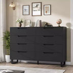 Commode 7 tiroirs pour chambre, Table à langer de 140 cm de large, Tiroir horizontal non intégré avec rangement, Placard en bois pour salon, couloir, entrée