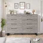Commode 7 tiroirs pour chambre, Table à langer de 140 cm de large, Tiroir horizontal non intégré avec rangement, Placard en bois pour salon, couloir, entrée