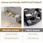 Commode 7 tiroirs pour chambre, Table à langer de 140 cm de large, Tiroir horizontal non intégré avec rangement, Placard en bois pour salon, couloir, entrée