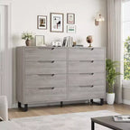 Commode 7 tiroirs pour chambre, Table à langer de 140 cm de large, Tiroir horizontal non intégré avec rangement, Placard en bois pour salon, couloir, entrée