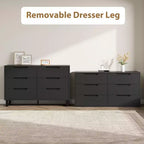 Commode 7 tiroirs pour chambre, Table à langer de 140 cm de large, Tiroir horizontal non intégré avec rangement, Placard en bois pour salon, couloir, entrée