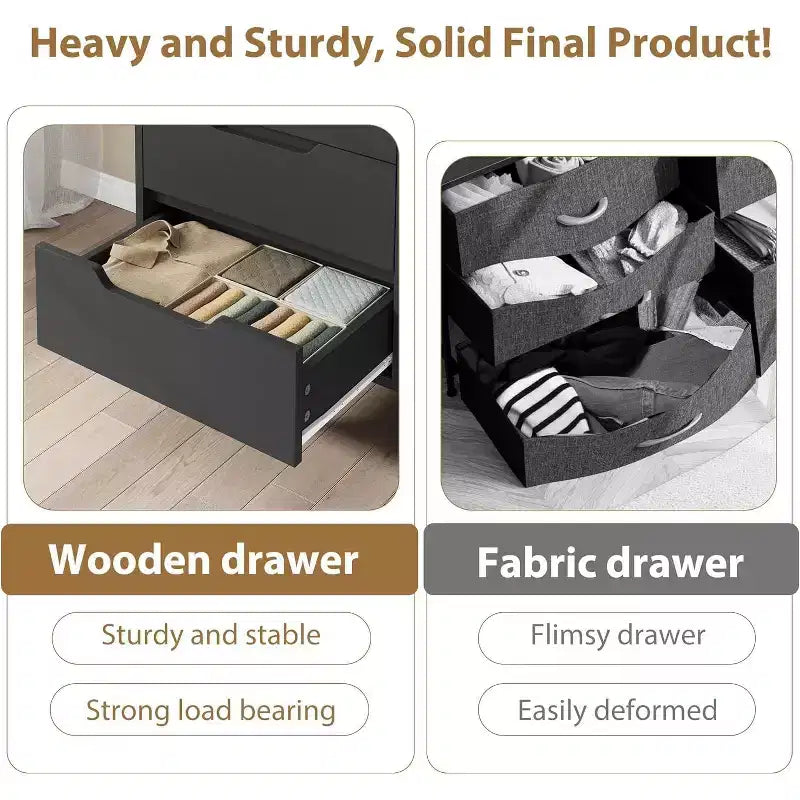 Commode 7 tiroirs pour chambre, Table à langer de 140 cm de large, Tiroir horizontal non intégré avec rangement, Placard en bois pour salon, couloir, entrée