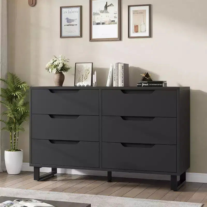 7 Dresser for bedroom, 55 Inch Wide Changing Table, Non-Built-in Horizontal Drawer with Storage, Wooden Closet for Living Room, Hallway, Entrance