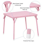Ensemble de 5 chaises et table pour enfants, rembourré et confortable, table d'activités carrée pliable pour manger et lire, cadre en métal robuste, sièges rembourrés