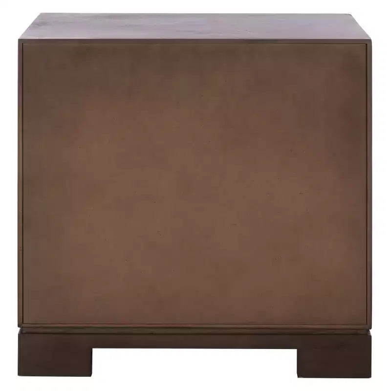 Table de chevet 2 tiroirs Lavana - NST6612 - Chêne foncé