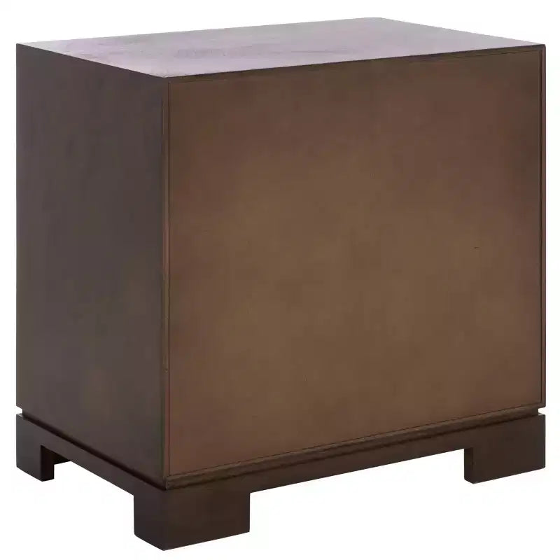 Table de chevet 2 tiroirs Lavana - NST6612 - Chêne foncé