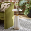 Table d'appoint Paulon - ACC3216 - Crème/Blanc