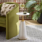 Table d'appoint Paulon - ACC3216 - Crème/Blanc