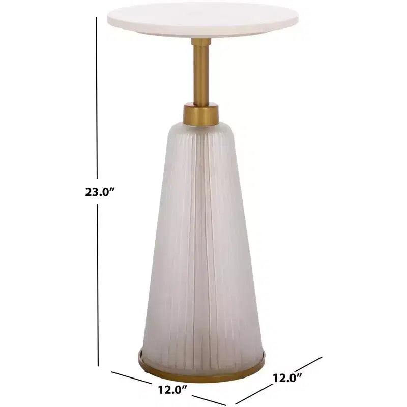 Table d'appoint Paulon - ACC3216 - Crème/Blanc