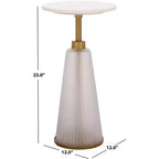 Table d'appoint Paulon - ACC3216 - Crème/Blanc