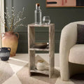 Table d'appoint Tristin en marbre - ACC3743 - Marron/Gris