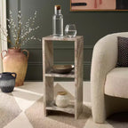 Table d'appoint Tristin en marbre - ACC3743 - Marron/Gris