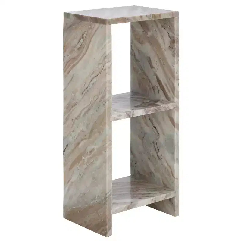 Table d'appoint Tristin en marbre - ACC3743 - Marron/Gris