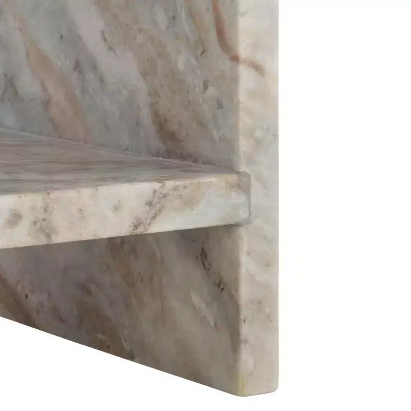 Table d'appoint Tristin en marbre - ACC3743 - Marron/Gris