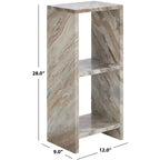 Table d'appoint Tristin en marbre - ACC3743 - Marron/Gris