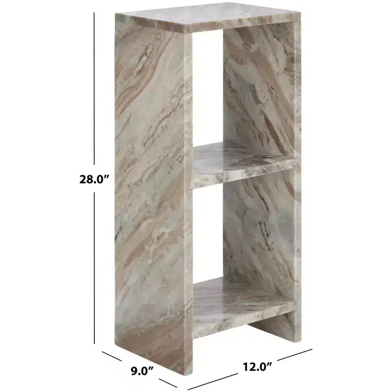Table d'appoint Tristin en marbre - ACC3743 - Marron/Gris