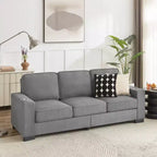 Canapé moderne en tissu d'agneau de 83,86 pouces, canapé 3 places avec 2 porte-gobelets pour salon, chambre, bureau, appartement