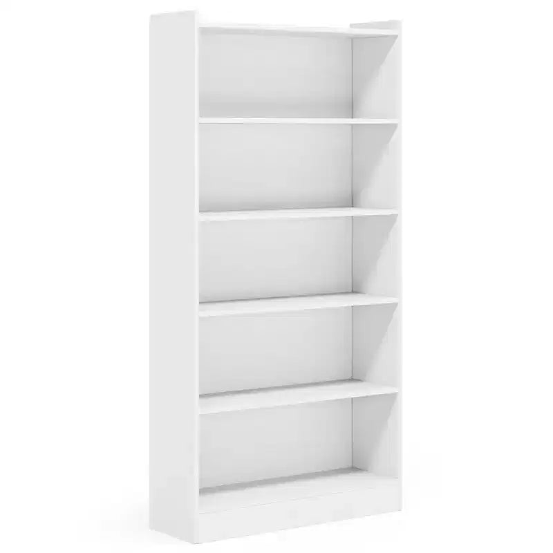 Bibliothèque en bois, étagère haute de 72 po avec 6 tablettes ouvertes