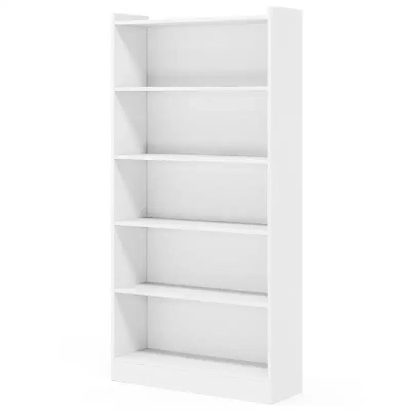 Bibliothèque en bois, étagère haute de 72 po avec 6 tablettes ouvertes
