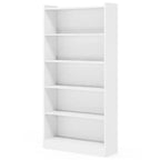 Bibliothèque en bois, étagère haute de 72 po avec 6 tablettes ouvertes