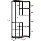 Étagère haute à 6 niveaux, organiseur de rangement moderne et étagère d'angle industrielle pour garage, chambre, bureau, cuisine, salon
