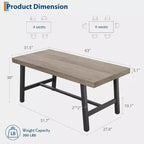 Table à manger industrielle pour 4 à 6 personnes, grande table de cuisine en bois de 160 cm avec cadre métallique robuste, longue table à manger rectangulaire 4 places pour le dîner